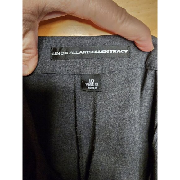 Linda Allard Ellen Tracy Pants Womens 10 Gray Straight Leg Lightweight - Picture 4 of 6